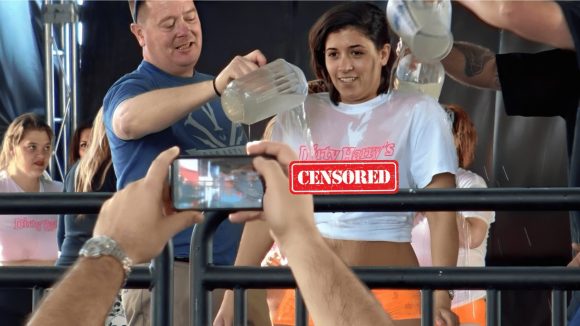 Multiple Girls Do The Wet T-Shirt Contest